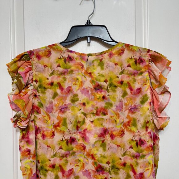 Misa Los Angeles Emi Top Golden Floral Mix Size L - Picture 9 of 14